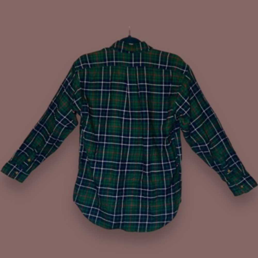 Polo Ralph Lauren Boys Plaid Button-Up‎ Shirt Green Long Sleeve Size L NWT - Picture 3 of 7